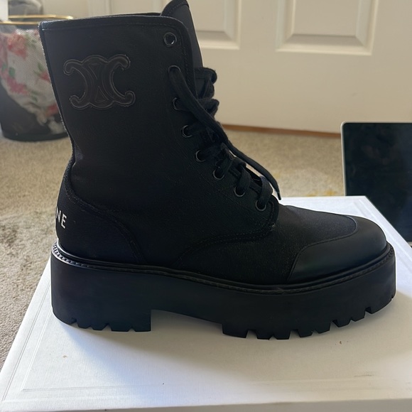 Celine bulky laced up Boot size 39 in black - Picture 3 of 4